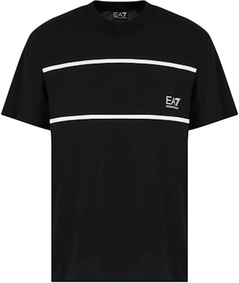 EMPORIO ARMANI EA7 Black Colorblock Logo Print Crewneck T-Shirt SS24 6DPT47-PJTJZ-1200 Buy EMPORIO ARMANI EA7 Black Colorblock Logo Print Crewneck T-Shirt SS24 6DPT47-PJTJZ-1200