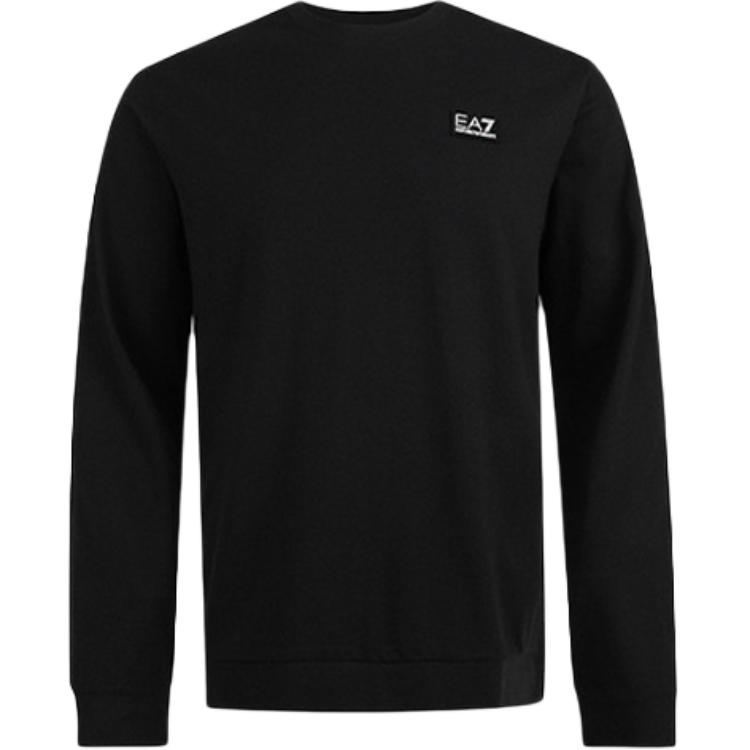 Emporio Armani EA7 Black Cotton Logo Sweatshirt 3HPM13-PJ7BZ-1200