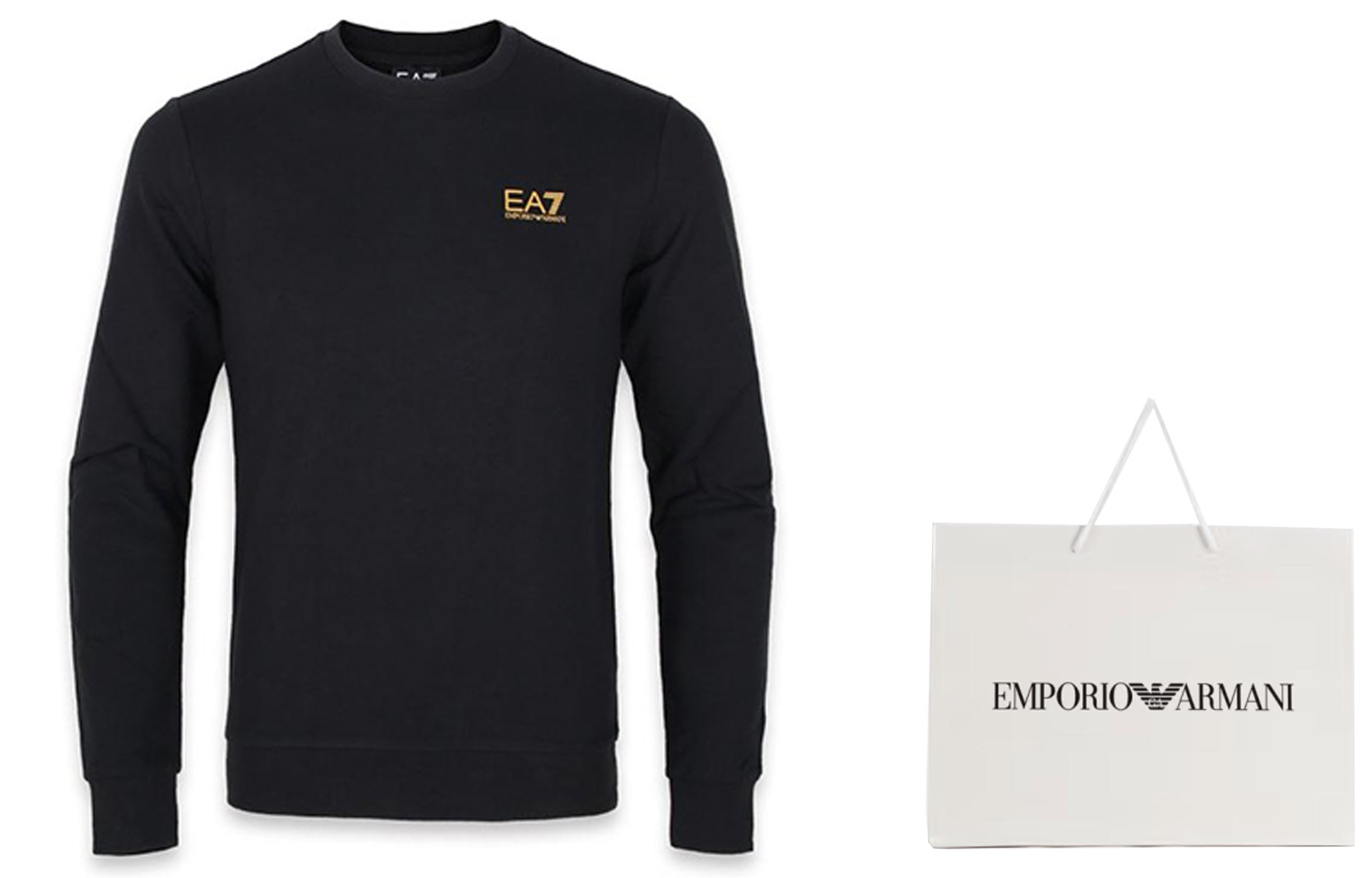 Purchase Emporio Armani EA7 黑色圓領休閒長袖運動衫 8NPM52-PJ05Z-0208