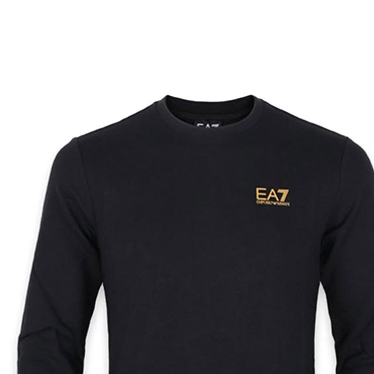 Cheap Emporio Armani EA7 黑色圓領休閒長袖運動衫 8NPM52-PJ05Z-0208