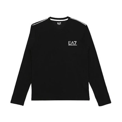 Emporio Armani EA7 Black Crewneck Letter Print Long Sleeve Sweatshirt 273217-4A209-00020