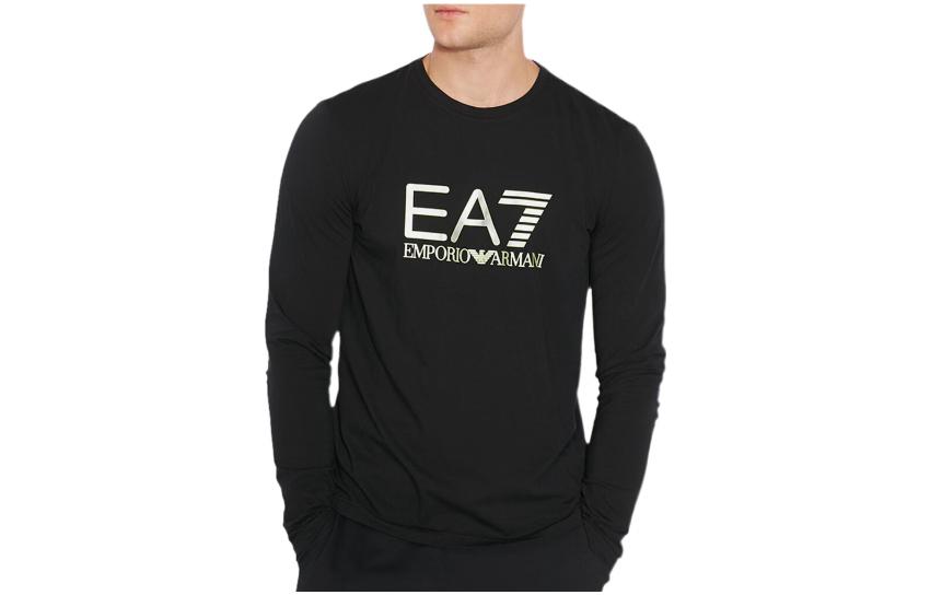 Emporio Armani EA7 Black Crewneck Logo Print Sweatshirt 277006-6P209-00020