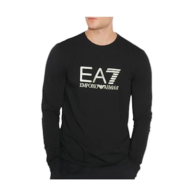 Emporio Armani EA7 Black Crewneck Logo Print Sweatshirt 277006-6P209-00020