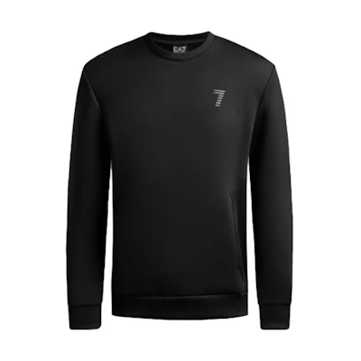 Emporio Armani EA7 Black Crewneck Long-Sleeve Sweatshirt 6LPM93-PJHFZ-1200