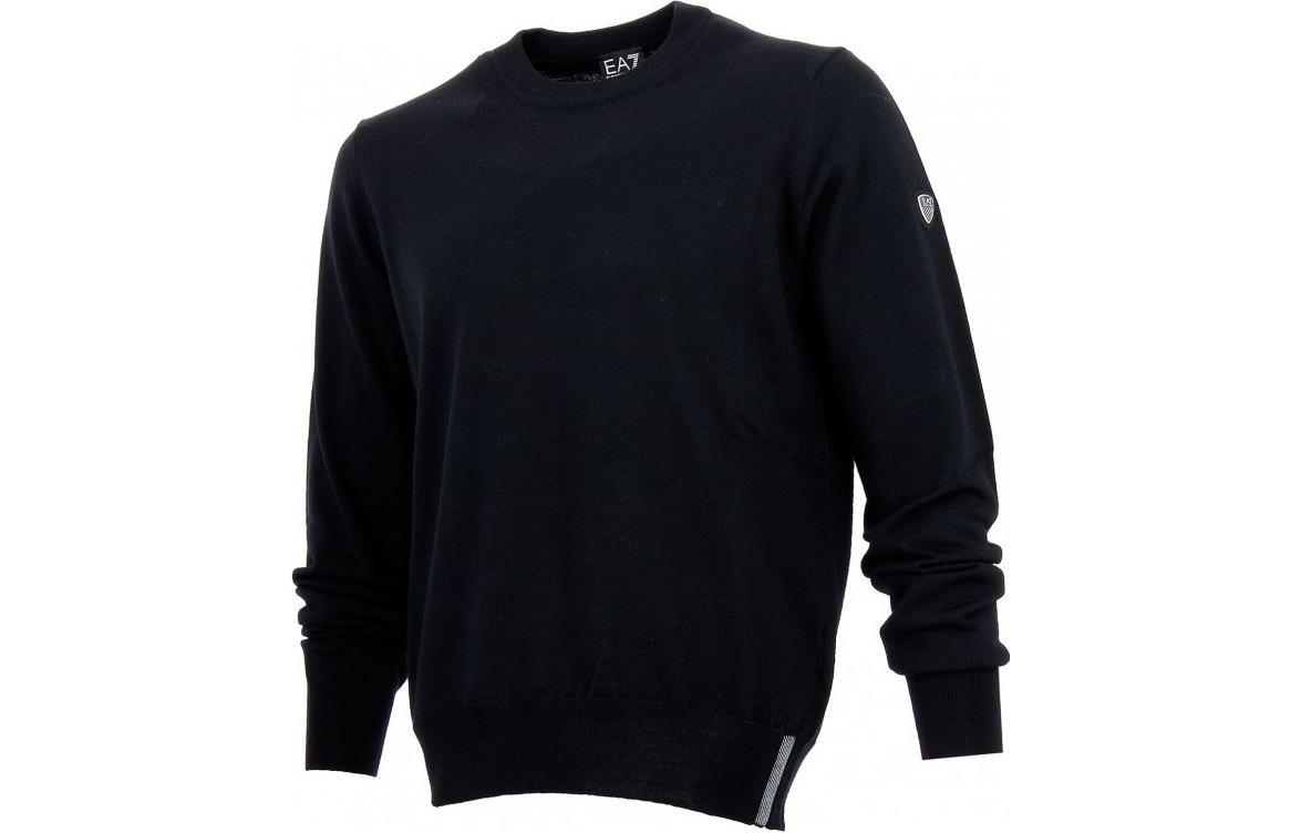 Emporio Armani EA7 Black Crewneck Pullover Sweatshirt SLM08M-SL04M-00020