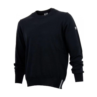 Emporio Armani EA7 Black Crewneck Pullover Sweatshirt SLM08M-SL04M-00020