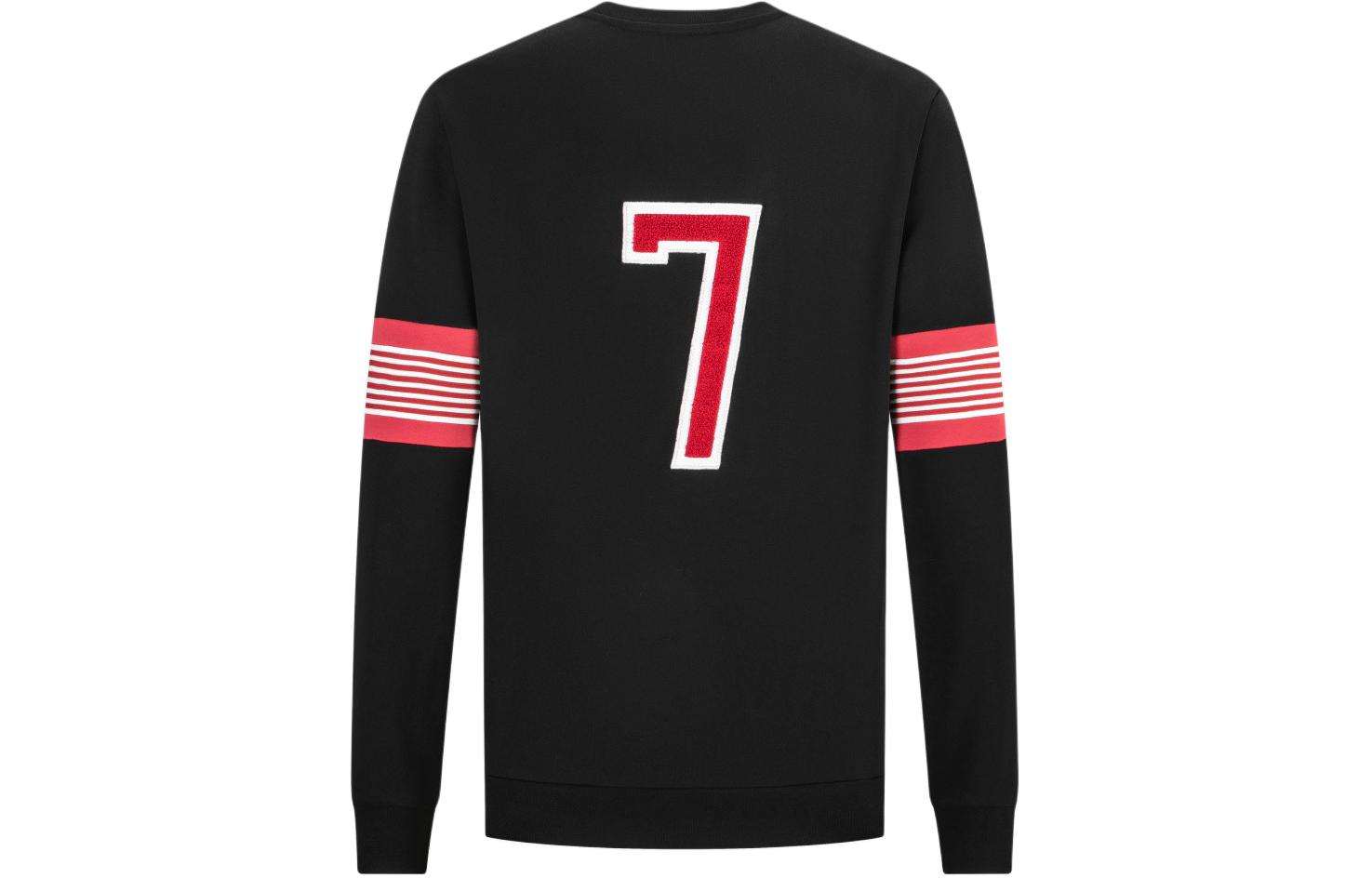 Lookbook Emporio Armani EA7 黑色條紋字母印花圓領運動衫 6RPM56-PJ07Z-1200