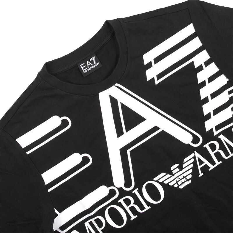 Purchase Emporio Armani EA7 黑色圓領長袖印字母數字衛衣 3HPM27-PJ05Z-1200
