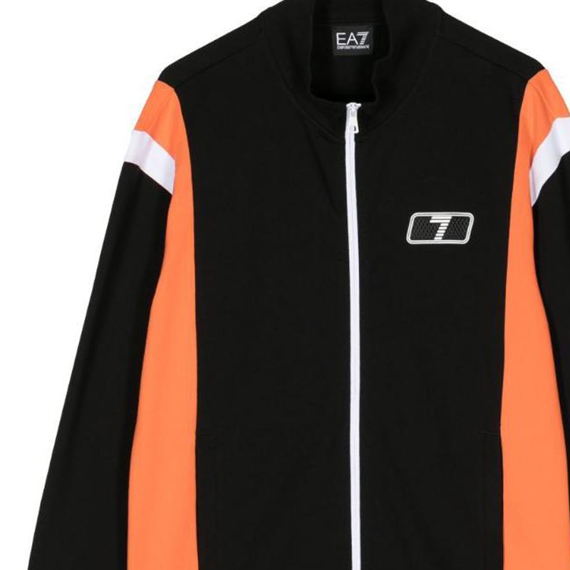 Emporio Armani EA7 Black Digital Print Zipper High Neck Jacket 3DPM22-PJLIZ-1200 圖 4