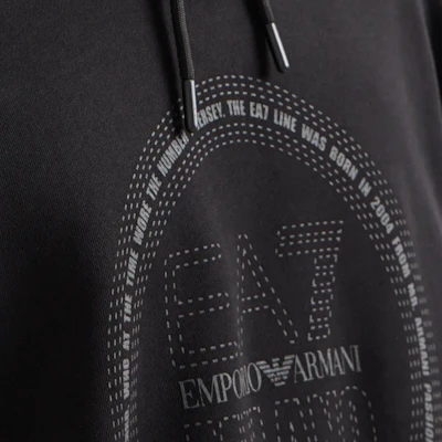 Emporio Armani EA7 Hoodie Logo Hitam Lengan Panjang Sweatshirt Lelaki 3DPM65-PJTKZ-1200 Details for Emporio Armani EA7 Hoodie Logo Hitam Lengan Panjang Sweatshirt Lelaki 3DPM65-PJTKZ-1200