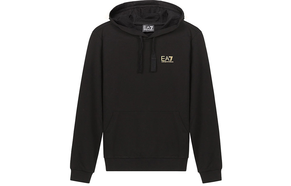 Emporio Armani EA7 Black Drawstring Logo Long Sleeve Sweatshirt 8NPM04-PJ05Z-0208