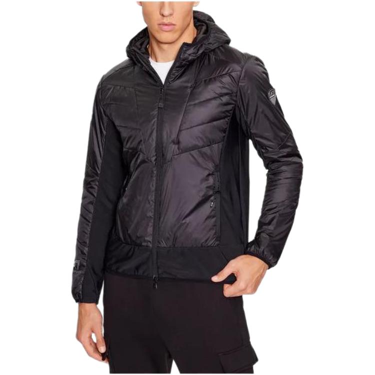 Emporio Armani EA7 Black Fitted Hoodie Zip Jacket 6RPB45-PNCMZ-1200