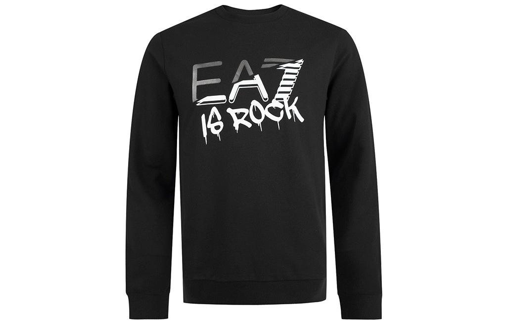 Emporio Armani EA7 Black Graffiti Logo Print Casual Sweatshirt 3HPMA7-PJ05Z-01200