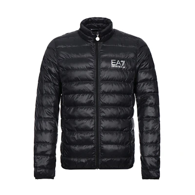 EMPORIO ARMANI EA7 Black Grey Slim Fit Lightweight Down Jacket 8NPB01-PN29Z-1994