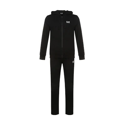 Emporio Armani EA7 Black Hooded Logo Tracksuit For Men 8NPV50-PJ05Z-1200