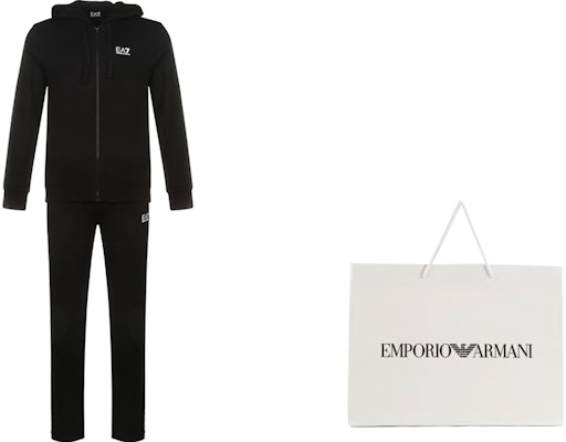Emporio Armani EA7 Black Hooded Logo Tracksuit For Men 8NPV50-PJ05Z-1200 Shop Emporio Armani EA7 Black Hooded Logo Tracksuit For Men 8NPV50-PJ05Z-1200