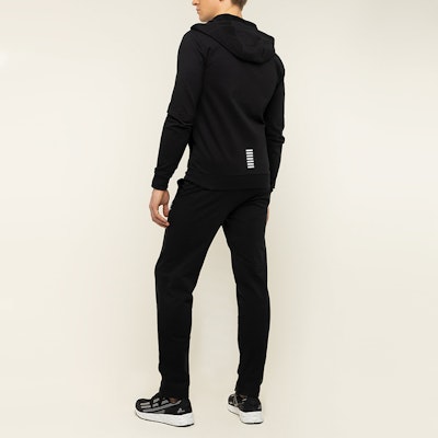 Emporio Armani EA7 Black Hooded Logo Tracksuit For Men 8NPV50-PJ05Z-1200 Sizing Emporio Armani EA7 Black Hooded Logo Tracksuit For Men 8NPV50-PJ05Z-1200