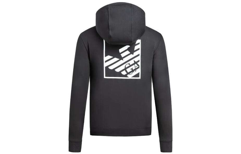 Lookbook Emporio Armani EA7 黑色連帽印字衛衣 SS22 3LPM51-PJEQZ-1200