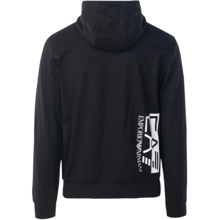 Lookbook Emporio Armani EA7 黑色連帽外套附字母印花與拉鍊 6RPM53-PJ05Z-0200