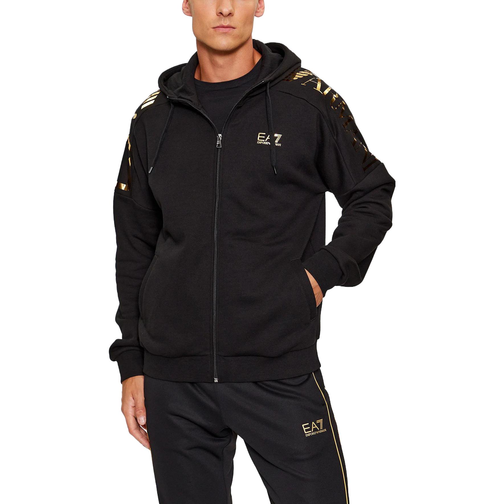 Emporio Armani EA7 Black Hoodie Jacket with Letter Print 6RPM24-PJHLZ-0208 圖 4