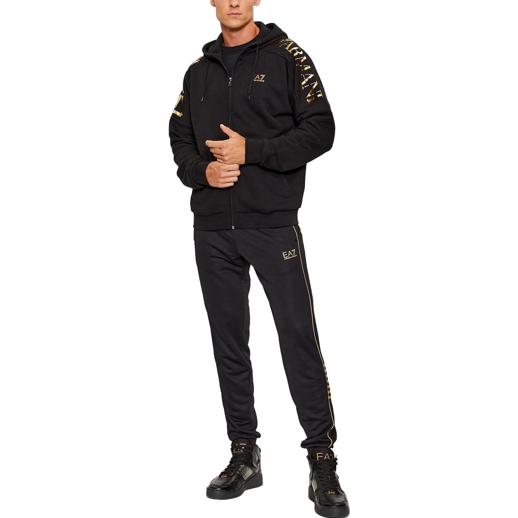 Emporio Armani EA7 Black Hoodie Jacket with Letter Print 6RPM24-PJHLZ-0208 圖 6