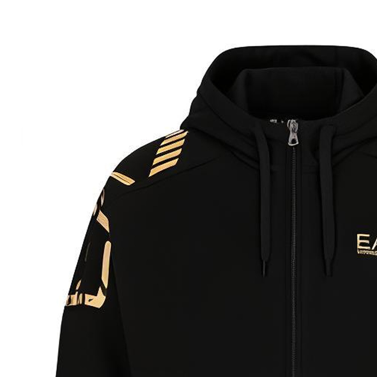 Emporio Armani EA7 Black Hoodie Jacket with Letter Print 6RPM24-PJHLZ-0208 圖 7