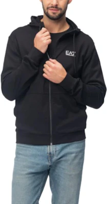 Emporio Armani EA7 黑色連帽外套附字母印花與拉鍊 6RPM53-PJ05Z-0200 Sizing Emporio Armani EA7 黑色連帽外套附字母印花與拉鍊 6RPM53-PJ05Z-0200