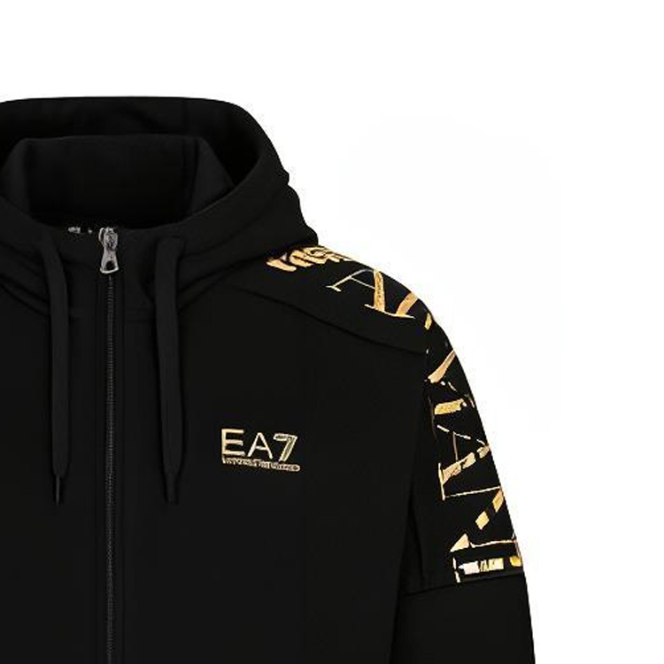 Emporio Armani EA7 Black Hoodie Jacket with Letter Print 6RPM24-PJHLZ-0208 圖 8