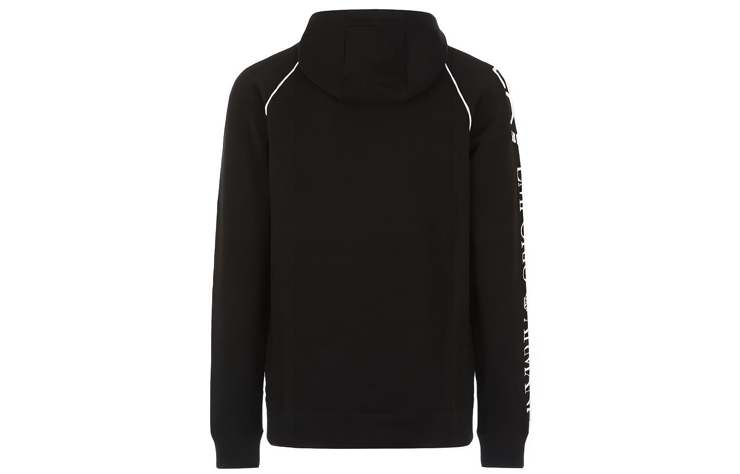 Lookbook Emporio Armani EA7 Hoodie Hitam dengan Rekaan Logo 6KPM74-PJ07Z-1200