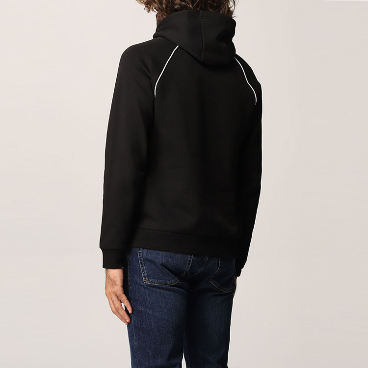 Details for Emporio Armani EA7 Hoodie Hitam dengan Rekaan Logo 6KPM74-PJ07Z-1200