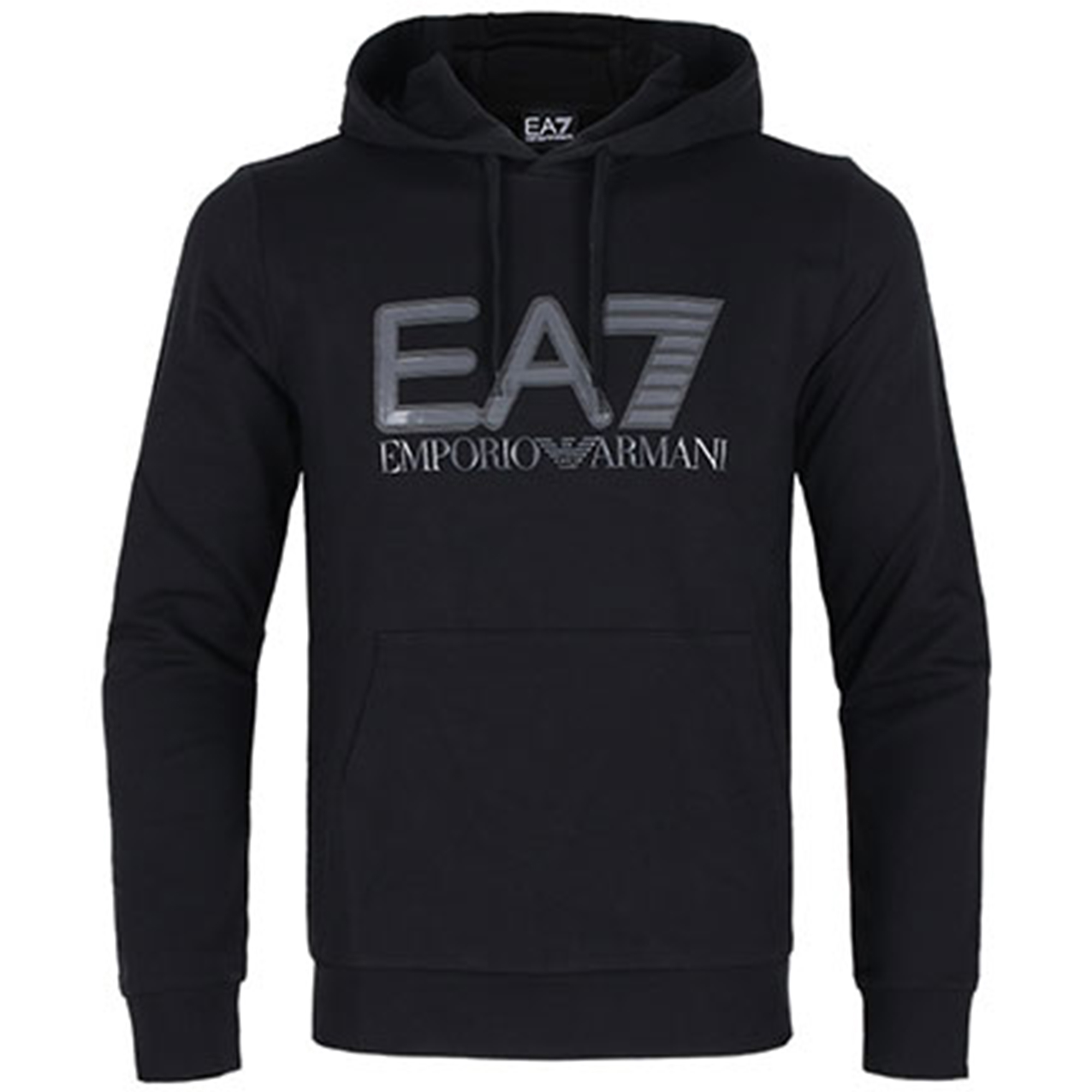 Emporio Armani EA7 Black Hoodie with Logo Print 6KPM62-PJ05Z-1200