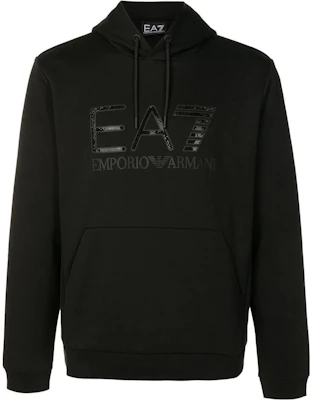 Emporio Armani EA7 黑色連帽衫附標志印花及水鑽設計 3LPM91-PJARZ-1200 Buy Emporio Armani EA7 黑色連帽衫附標志印花及水鑽設計 3LPM91-PJARZ-1200