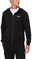 Emporio Armani EA7 Black Hoodie with Logo Print and Zipper 8NPM33-PJVRZ-0208 Emporio Armani EA7 Black Hoodie with Logo Print and Zipper 8NPM33-PJVRZ-0208