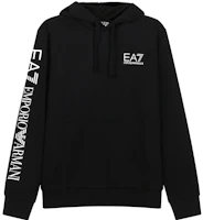 Emporio Armani EA7 Black Hoodie with Sleeve Letter Print - Spring/Fall 8NPM18-PJ05Z-0203 Emporio Armani EA7 Black Hoodie with Sleeve Letter Print - Spring/Fall 8NPM18-PJ05Z-0203