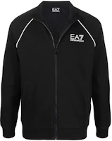 Emporio Armani EA7 Black Jacket with Logo Tape Detail Long Sleeve 6KPM72-PJ07Z-1200 Emporio Armani EA7 Black Jacket with Logo Tape Detail Long Sleeve 6KPM72-PJ07Z-1200