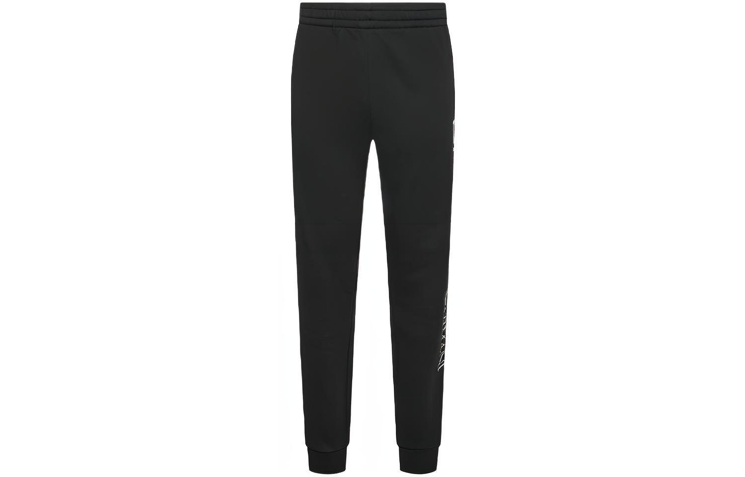 EMPORIO ARMANI EA7 Black Jogger Sweatpants with Alphanumeric Print 8NPPB5-PJ07Z-0204