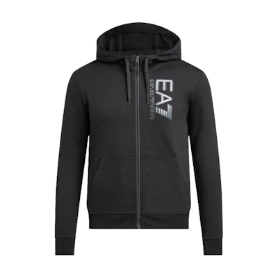Emporio Armani EA7 Black Letter-Print Casual Hooded Jacket 3KPM53-PJ05Z-1200