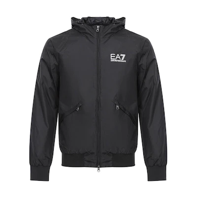 Emporio Armani EA7 Black Letter Logo Hooded Jacket 6ZPB35-PN27Z-1200