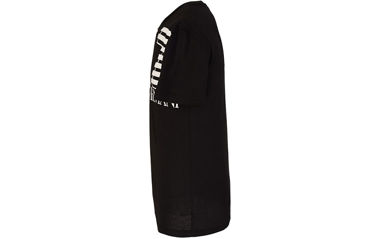 Shop Emporio Armani EA7 黑色字母印花圓領短袖T恤 3HPT09-PJ02Z-1200