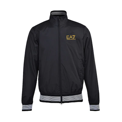 Emporio Armani EA7 Black Letter Print Zip-Up Jacket 3HPB28-PN27Z-0208