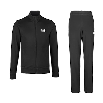 EMPORIO ARMANI EA7 Black Letter Print Zip Tracksuit 8NPV52-PJ05Z-C1200