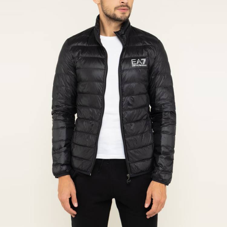 Details for Emporio Armani EA7 Black Lightweight Logo Puffer Jacket 8NPB01-PN29Z-1200