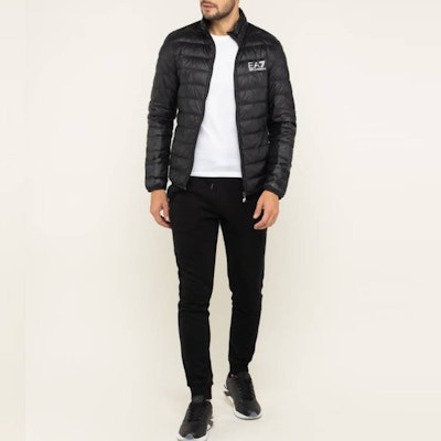 Emporio Armani EA7 Black Lightweight Logo Puffer Jacket 8NPB01-PN29Z-1200 Cheap Emporio Armani EA7 Black Lightweight Logo Puffer Jacket 8NPB01-PN29Z-1200