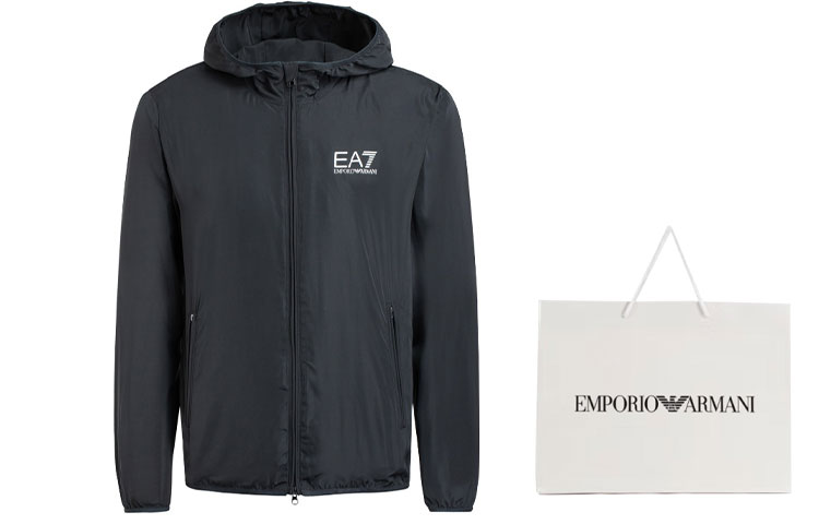 Purchase Emporio Armani EA7 Black Logo Embroidered Casual Jacket 8NPB04-PNN7Z-1200