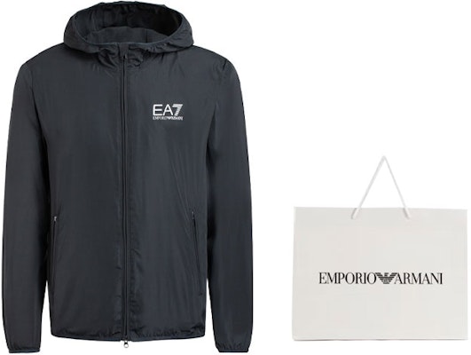 Emporio Armani EA7 Black Logo Embroidered Casual Jacket 8NPB04-PNN7Z-1200 Purchase Emporio Armani EA7 Black Logo Embroidered Casual Jacket 8NPB04-PNN7Z-1200