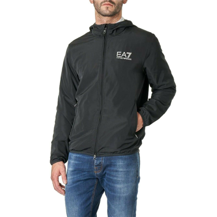 Details for Emporio Armani EA7 Black Logo Embroidered Casual Jacket 8NPB04-PNN7Z-1200