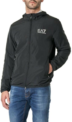 Emporio Armani EA7 Black Logo Embroidered Casual Jacket 8NPB04-PNN7Z-1200 Details for Emporio Armani EA7 Black Logo Embroidered Casual Jacket 8NPB04-PNN7Z-1200