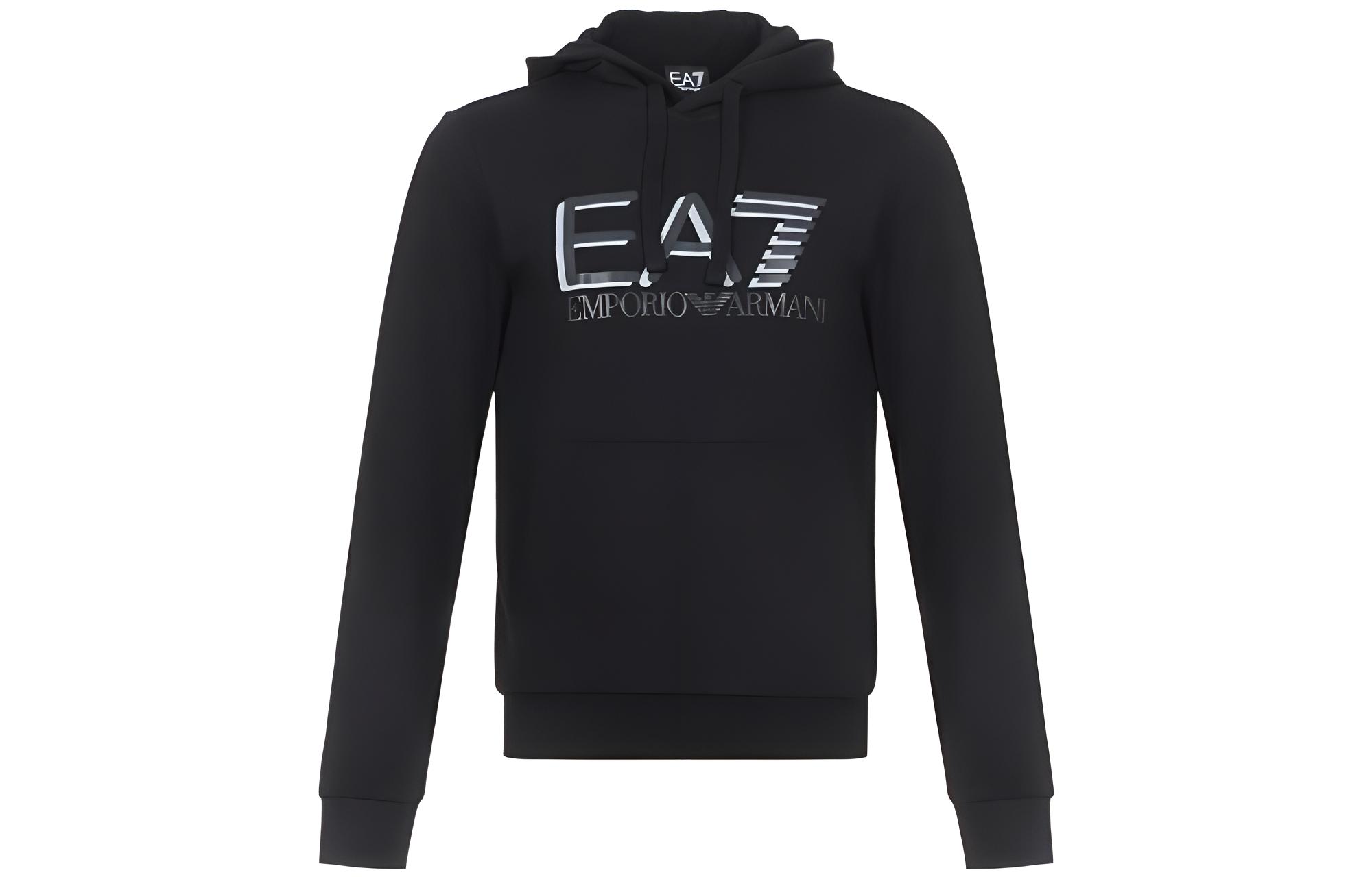 Emporio Armani EA7 Black Logo Graphic Hoodie 3HPM92-J8BZ-1200