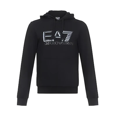 Emporio Armani EA7 Black Logo Graphic Hoodie 3HPM92-J8BZ-1200