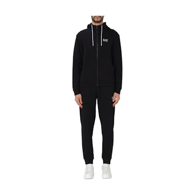 Emporio Armani EA7 Black Logo Hooded Zip-Up Jacket 3DPV58-PJ07Z-1200
